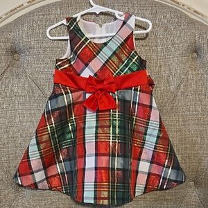 Bonnie Baby Plaid Dress with Shimmer
